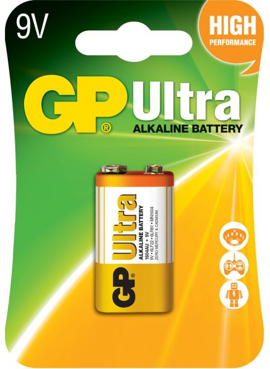 GP G-Tech 9V Ultra Alkalin Pil Tekli Paket GP1604AU GP G-Tech 9V Ultra Alkalin Pil Tekli Paket GP1604AU