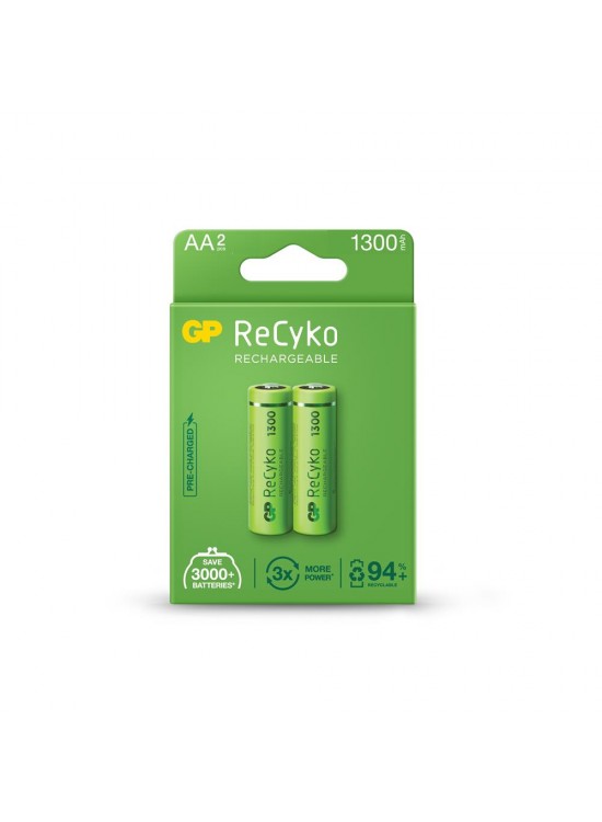 GP AA 1300 mAh Şarjlı Kalem Pil 2'li Paket GP130AAHCEMTR-2GB