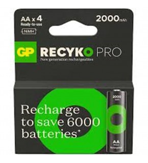 GP AA 2100 mAh Şarjlı Kalem Pil 4'lü Paket ReCyko Pro GP210AAHCBEM-2GB4