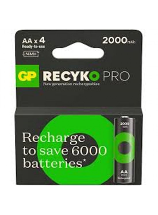 GP AA 2100 mAh Şarjlı Kalem Pil 4'lü Paket ReCyko Pro GP210AAHCBEM-2GB4 GP AA 2100 mAh Şarjlı Kalem Pil 4'lü Paket ReCyko Pro GP210AAHCBEM-2GB4