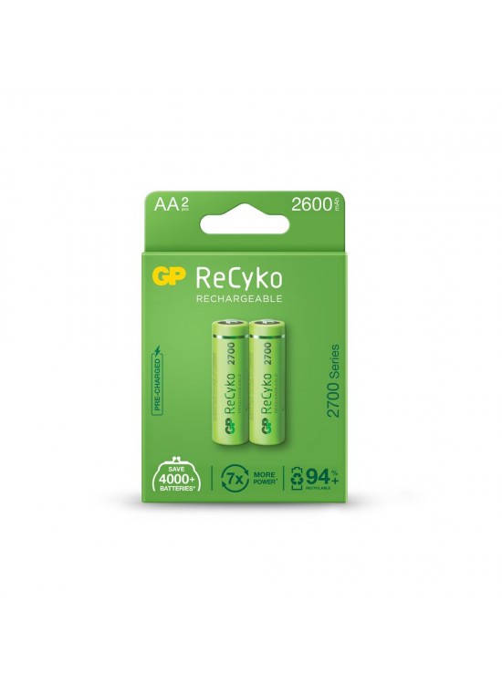 GP AA 2600 mAh Şarjlı Kalem Pil 2'li Paket GP270AAHCEMTR-2GB