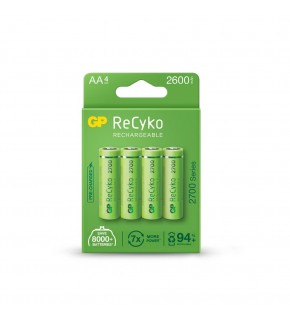 GP AA 2600 mAh Şarjlı Kalem Pil 4'lü Paket GP270AAHCEMTR