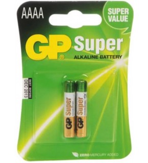 GP AAAA 25A Alkalin İncenin İncesi Pil 2'li Paket GP25A-U2