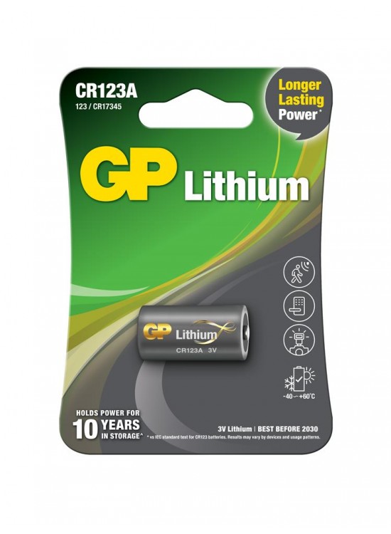 GP CR123A 3V Lityum Tekli Paket Pil (GPCR123A-U1) Fotoğraf Makinesi Pili GP CR123A 3V Lityum Tekli Paket Pil (GPCR123A-U1) Fotoğraf Makinesi Pili