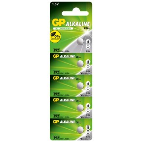 GP GP192-C5 LR41 AG3  Alkalin Düğme Pil 5'li Paket