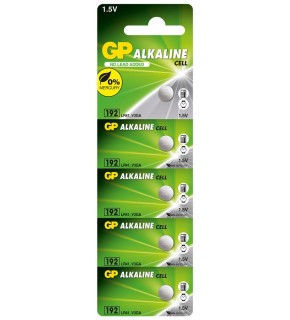 GP GP192-C5 LR41 AG3  Alkalin Düğme Pil 5'li Paket