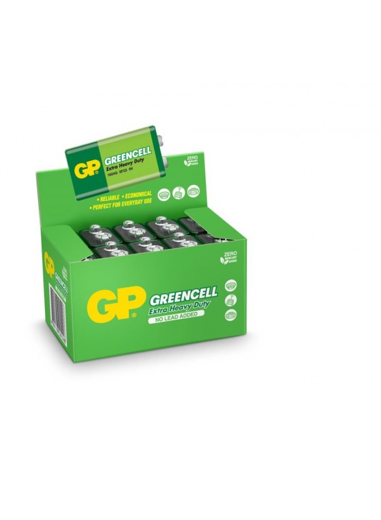 GP Greencel 9V Çinko Pil 10'lu Paket GP1604G-S1 GP Greencel 9V Çinko Pil 10'lu Paket GP1604G-S1