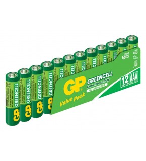 GP Greencel R03 AAA Boy İnce Çinko Kalem Pil 12'li Paket GP24G-VS12