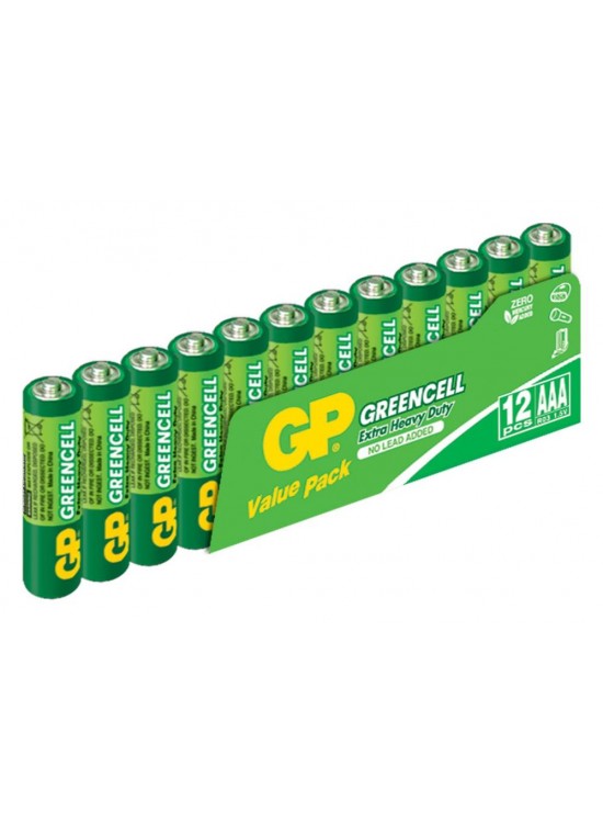 GP Greencel R03 AAA Boy İnce Çinko Kalem Pil 12'li Paket GP24G-VS12 GP Greencel R03 AAA Boy İnce Çinko Kalem Pil 12'li Paket GP24G-VS12