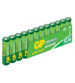 GP Greencel R6 AA Boy Çinko Kalem Pil 12'li Paket GP15G-VS12