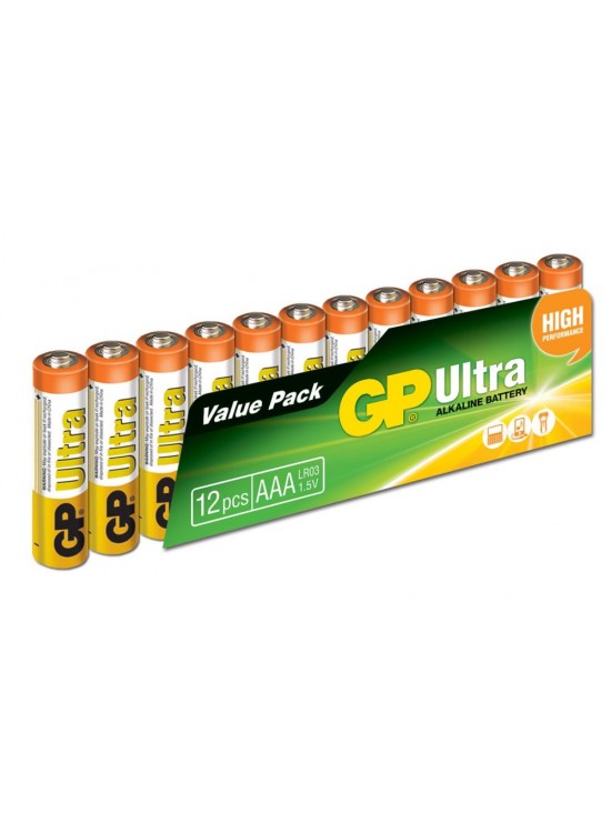 GP G-Tech LR03 AAA Boy Ultra Alkalin İnce Kalem Pil 12'li Paket GP24AU-VS12 GP G-Tech LR03 AAA Boy Ultra Alkalin İnce Kalem Pil 12'li Paket GP24AU-VS12