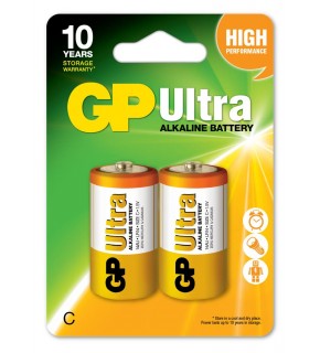 GP G-Tech LR14 Orta Boy Ultra Alkalin Pil 2'li Paket GP14AU-U2 C Boy