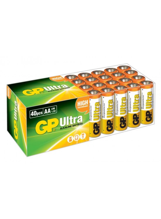 GP G-Tech LR6 AA Boy Ultra Alkalin Kalem Pil 40'lı Paket GP15AU-2B40 GP G-Tech LR6 AA Boy Ultra Alkalin Kalem Pil 40'lı Paket GP15AU-2B40