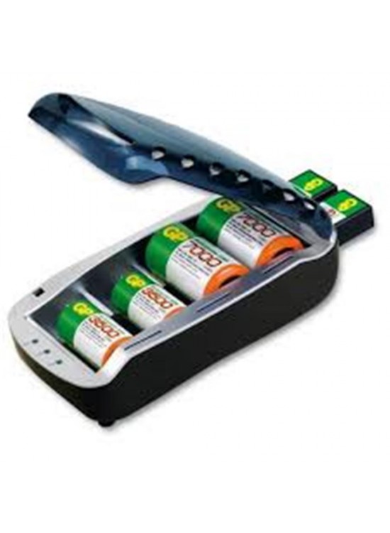 Gp PB19 Üniversal Şarj Cihazı 4 lü AA,AAA,C,D 2 li 9 Volt