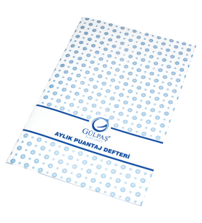 Gülpaş Aylık Puantaj Defteri Büyük 12 Yaprak 126 (1 Adet)