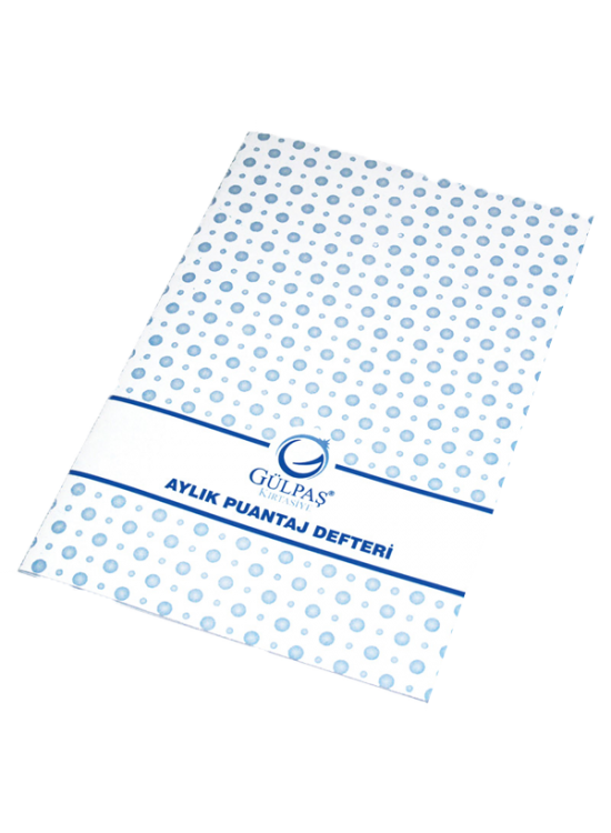 Gülpaş Aylık Puantaj Defteri Büyük 12 Yaprak 126 (1 Adet) Gülpaş Aylık Puantaj Defteri Büyük 12 Yaprak 126 (1 Adet)