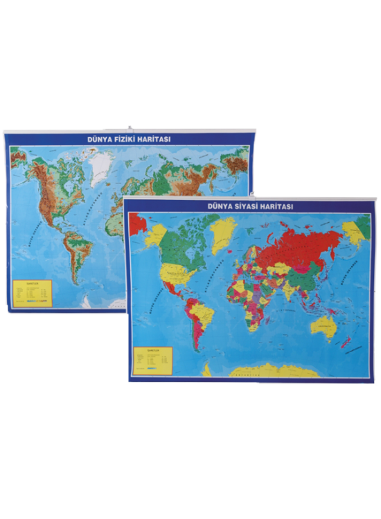Gülpaş Harita Dünya Siyasi-Fiziki Çıtalı 70x100 998 Gülpaş Harita Dünya Siyasi-Fiziki Çıtalı 70x100 998