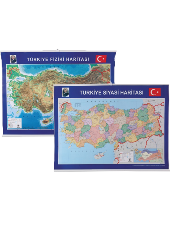 Gülpaş Harita Türkiye Siyasi-Fiziki Çıtalı 70x100 999