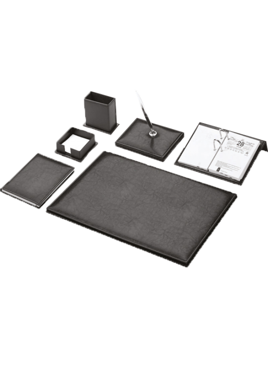 Gülpaş Sümen Takımı 7 Parça Napa Suni Deri Sade Tek Kalemli Siyah 910