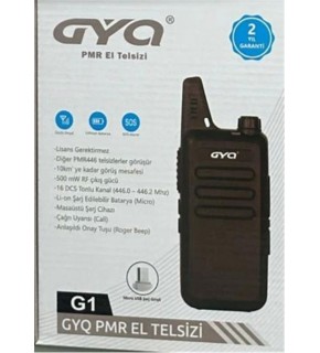 GYQ-QG1 PMR El Telsizi 10 Km Mesafeli Siyah Tekli Paket