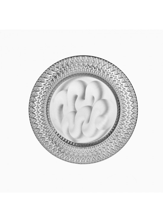 GYT-01 GÜMÜŞ YALDIZ İŞLEMELİ PLAKET TABAK