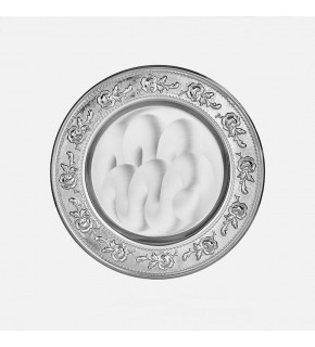 GYT-02 GÜMÜŞ YALDIZ İŞLEMELİ PLAKET TABAK