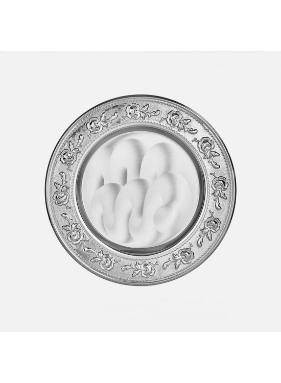 GYT-02 GÜMÜŞ YALDIZ İŞLEMELİ PLAKET TABAK