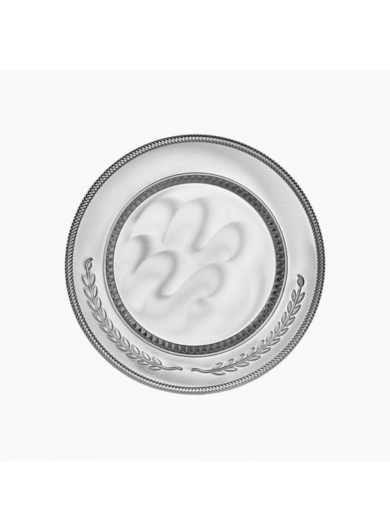 GYT-03 GÜMÜŞ YALDIZ İŞLEMELİ PLAKET TABAK