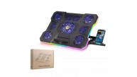 Hadron Dcxa21 Notebook Soğutucu 9-Fan + Telefon Standı 14-18 RGB Siyah