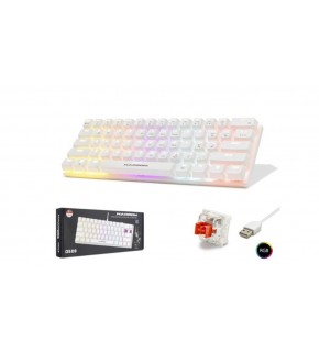 Hadron G508R Kablolu Oyuncu Mini Klavye Mekanik Red Switch Rgb Q Beyaz