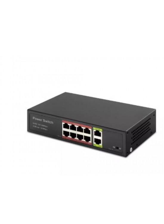 HADRON HD08 POE SWITCH 2UPLINK 8+2 10-100 MBPS 8PORT