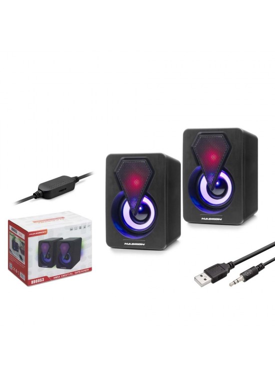 Hadron HD6053 Bilgisayar Speaker 1.1 LEDLİ SİYAH