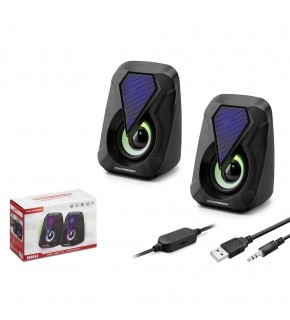 Hadron HD6054 Bilgisayar Speaker  1.1 LEDLİ SİYAH