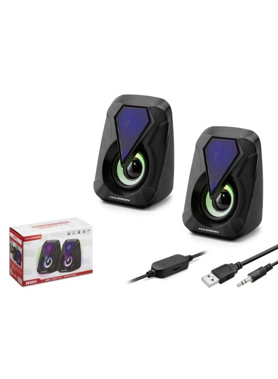 Hadron HD6054 Bilgisayar Speaker 1.1 LEDLİ SİYAH Hadron HD6054 Bilgisayar Speaker 1.1 LEDLİ SİYAH