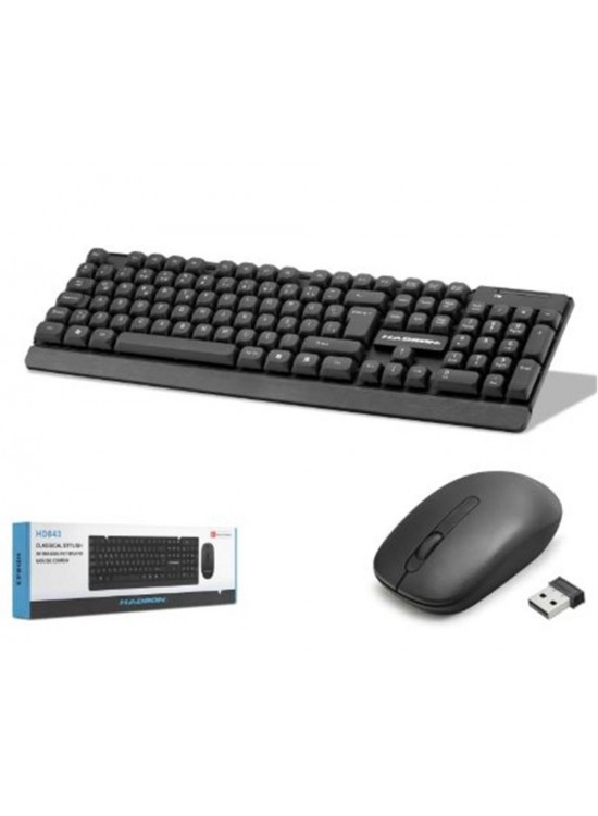 HADRON HD843 Kablosuz Klavye ve Mouse Seti - Siyah HADRON HD843 Kablosuz Klavye ve Mouse Seti - Siyah