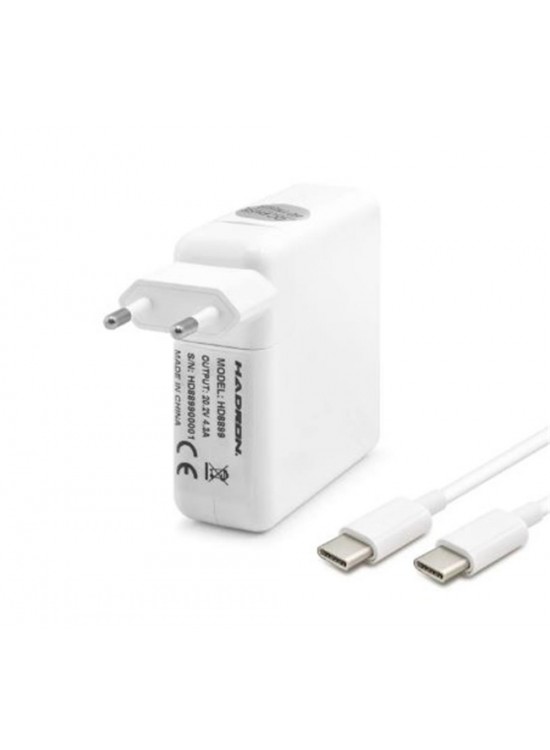 HADRON HD8899 Laptop Adaptörü 85W 20.2V 4.3A Type-C Beyaz