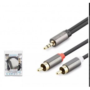 HADRON HDX1067 1.5M  3.5MM TO 2RCA KABLO 2LINE GOLD  SİYAH