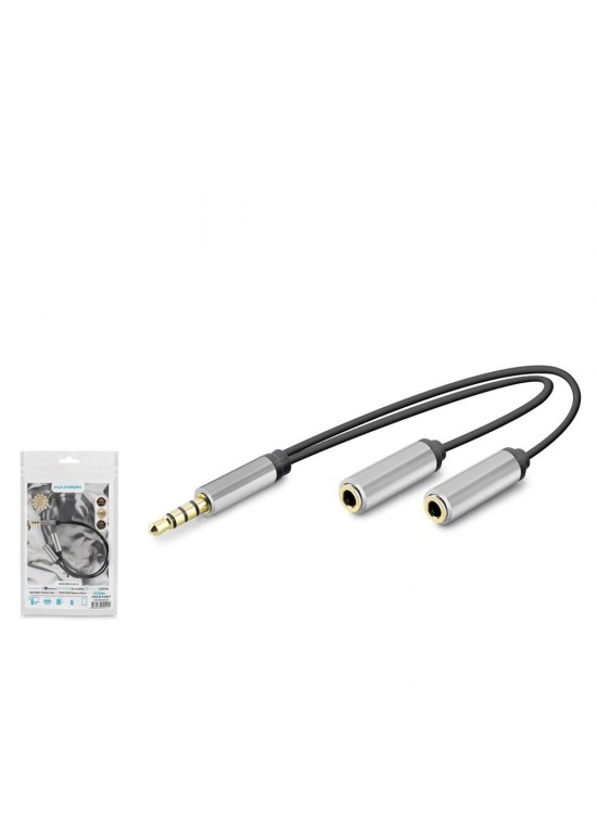 HADRON HDX1087 3.5 mm Kulaklık Mikrofon Ayırıcı Kablo 23 cm Siyah HADRON HDX1087 3.5 mm Kulaklık Mikrofon Ayırıcı Kablo 23 cm Siyah