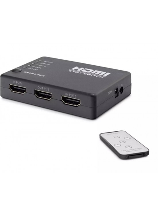 Hadron Hdx1272  5 Port Hdmi Switch 5Giriş 1Çıkış Kumandalı
