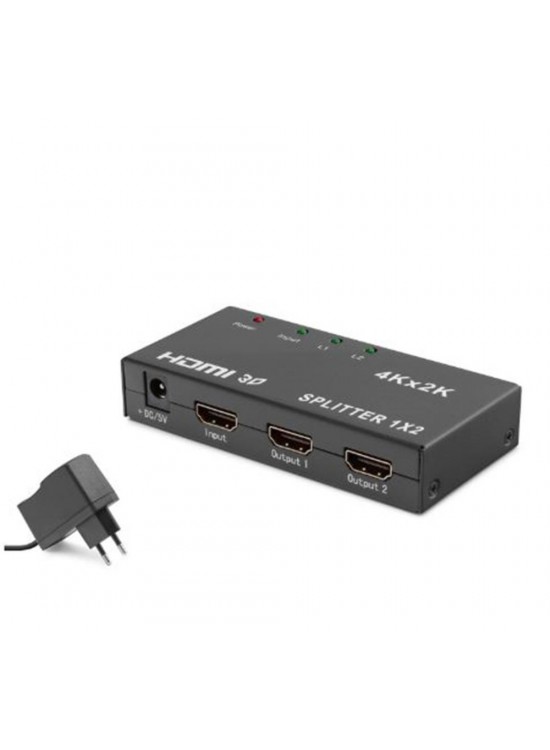 HADRON HDX1295 HDMI Splitter 4K 3D 1 In 2 Out - Siyah