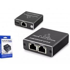 Hadron Hdx1347 100mt Network Splitter Gigabit Rj45 1000Mbps 1-In 2-Out Siyah