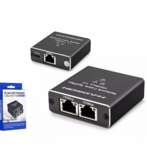 Hadron Hdx1347 100mt Network Splitter Gigabit Rj45 1000Mbps 1-In 2-Out Siyah