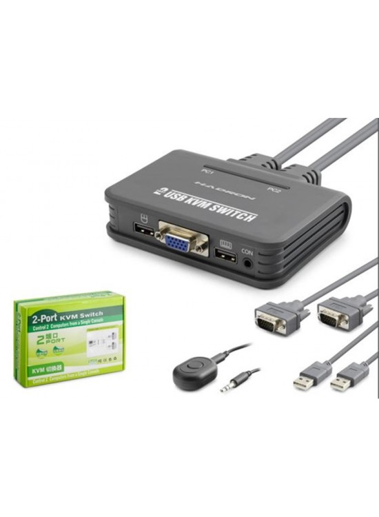 Hadron Hdx1362 Vga Usb Kwm Switch 2Giriş 1Çıkış Kablolu Siyah Hadron Hdx1362 Vga Usb Kwm Switch 2Giriş 1Çıkış Kablolu Siyah