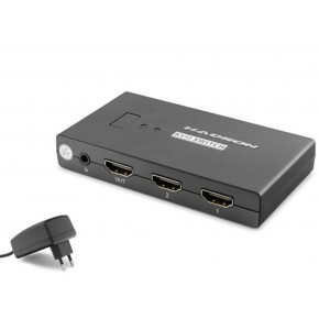 Hadron Hdx1373 2 Port + 4-  Hdmi Kvm Switch Usb Hdmi Kablolu Siyah