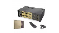 Hadron Hdx1376 2+2 Usb Port Hdmi Kvm Switch Dual Monitör 2+2 Hdmi Kablolu Siyah Hadron Hdx1376 2+2 Usb Port Hdmi Kvm Switch Dual Monitör 2+2 Hdmi Kablolu Siyah