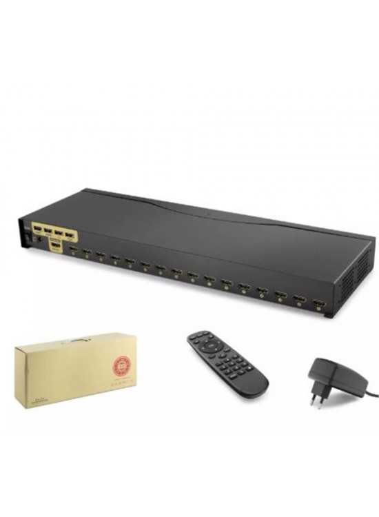 Hadron Hdx1379 16 Port Hdmi Kvm Switch IR uzaktan kumanda 4K çözünürlük Hadron Hdx1379 16 Port Hdmi Kvm Switch IR uzaktan kumanda 4K çözünürlük