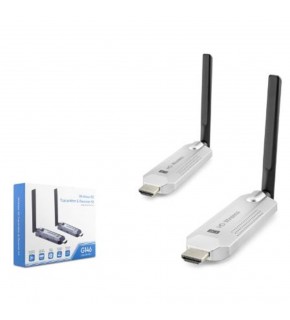 HADRON HDX1386 Kablosuz HDMI Görüntü Aktarım Seti 1080p 60 Hz 100 m Gri
