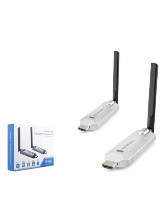 HADRON HDX1386 Kablosuz HDMI Görüntü Aktarım Seti 1080p 60 Hz 100 m Gri