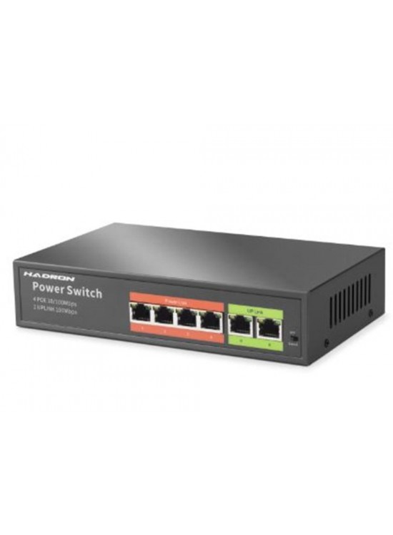 HADRON HDX1440 AI PoE Switch 4 Port 2 Uplink 45W Siyah HADRON HDX1440 AI PoE Switch 4 Port 2 Uplink 45W Siyah