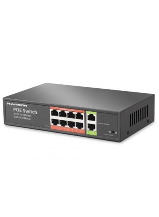 HADRON HDX1441 AI PoE Switch 8 Port 2 Uplink 65W Siyah HADRON HDX1441 AI PoE Switch 8 Port 2 Uplink 65W Siyah
